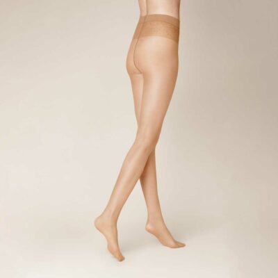 KUNERT Damen MYSTIQUE 5 -  36/38 - Hauchdünne Strumpfhose mit exklusivem Nachrand - Cashmere (Beige)