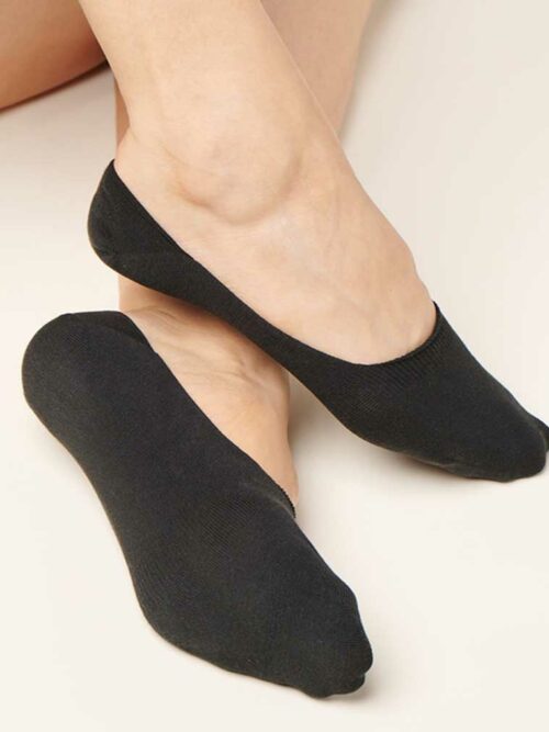 KUNERT Damen LIZ LOAFER -  35/38 - Füßlinge aus 97% Baumwolle - Black (Schwarz)