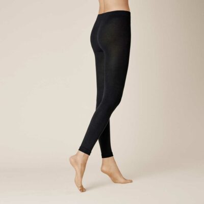 KUNERT Damen LIZ -  42/44 - Feine  hochwertige Baumwoll-Leggings / Strickleggings - Black (Schwarz)
