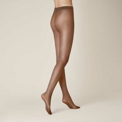 KUNERT Damen SATIN LOOK 20  -  40/42 - Luxuriös glänzende Strumpfhose - Mandel (Dunkel Beige)