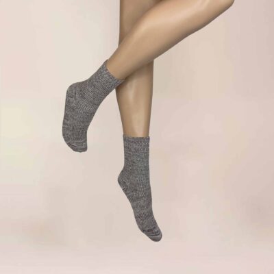 KUNERT Damen WINTER FLASH -  39/42 - Damen Socke aus Schurwolle in Handstrick-Optik - Black (Schwarz)